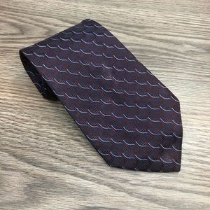 Serica Elite Maroon & Blue Check Tie